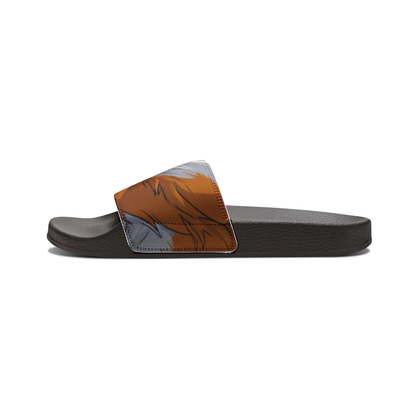 Boss Dog Corgi Artistic Portrait Men's Slide Sandals - Casual Pool & Beach Slides