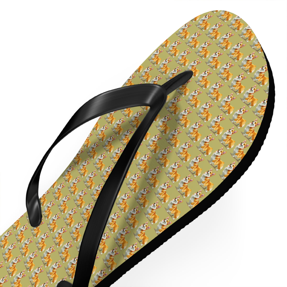 The Queen's Corgi Companion Repeater Pattern Flip-Flops - Cool Corgi Sandals