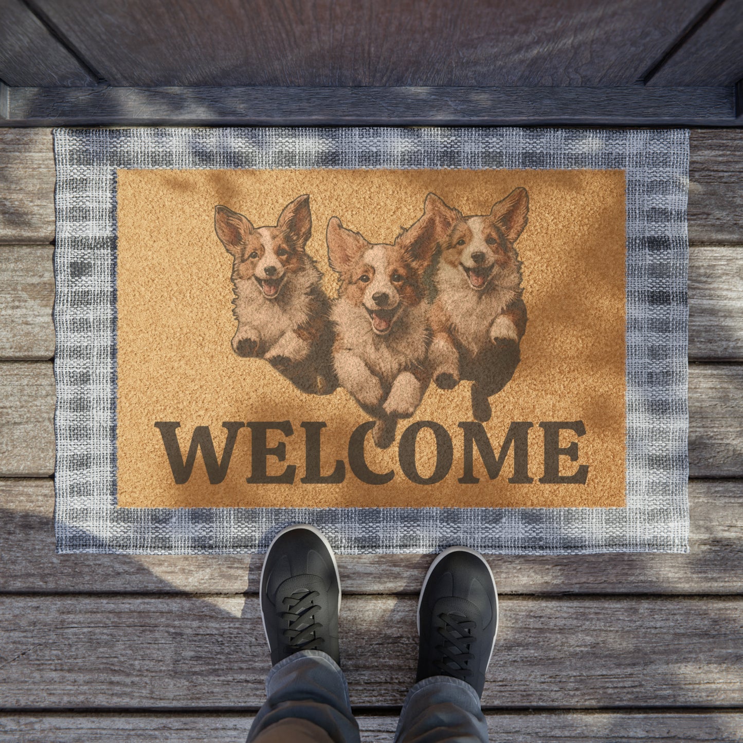 Welcome/Corgi Enthusiasm - Doormat