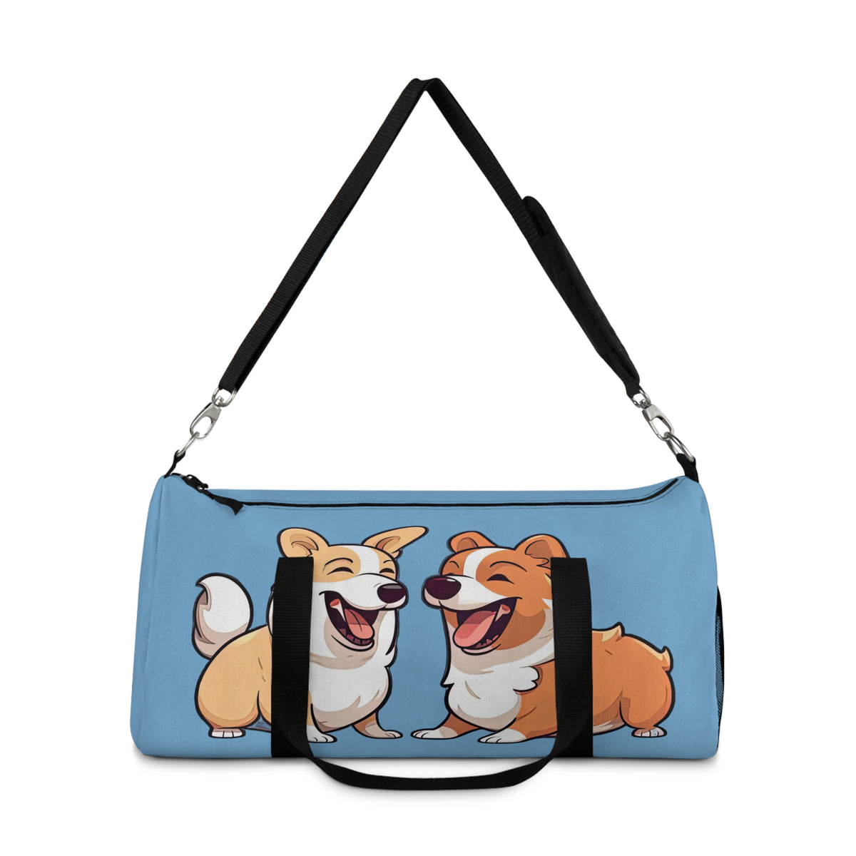 Corgi Best Mates Duffel Bag - Fun Blue Corgi Travel Gym Bag