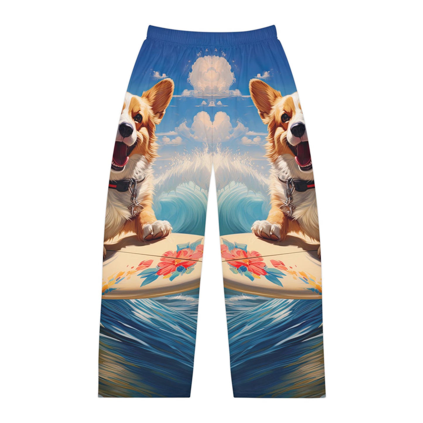 Cowabunga Corgi Men's Pajama Pants