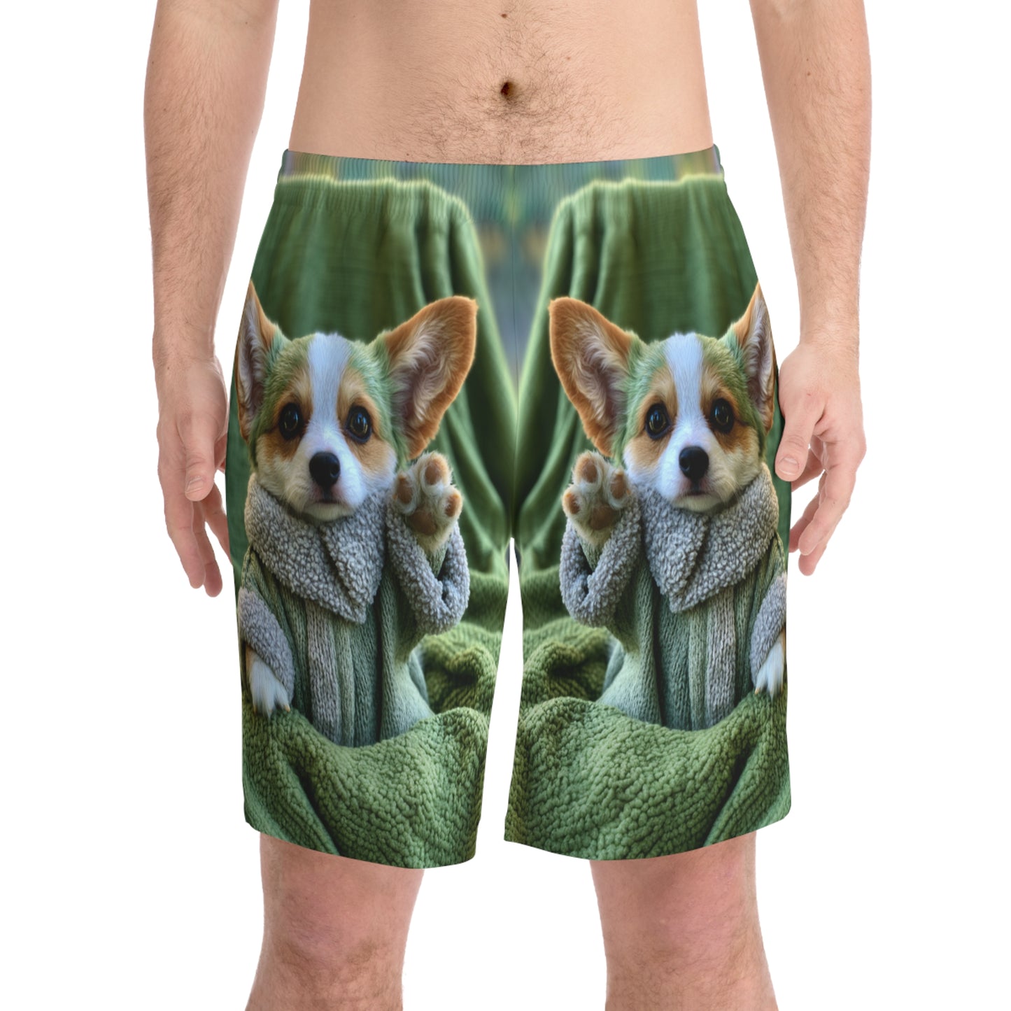 Grogu the Corgi Board Shorts