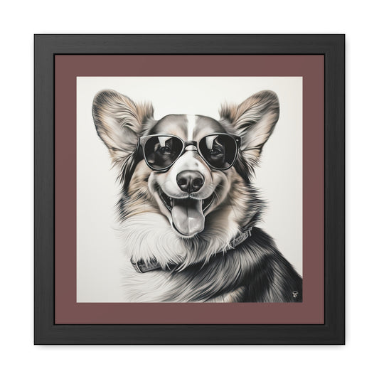 Impression encadrée Corgi Cool