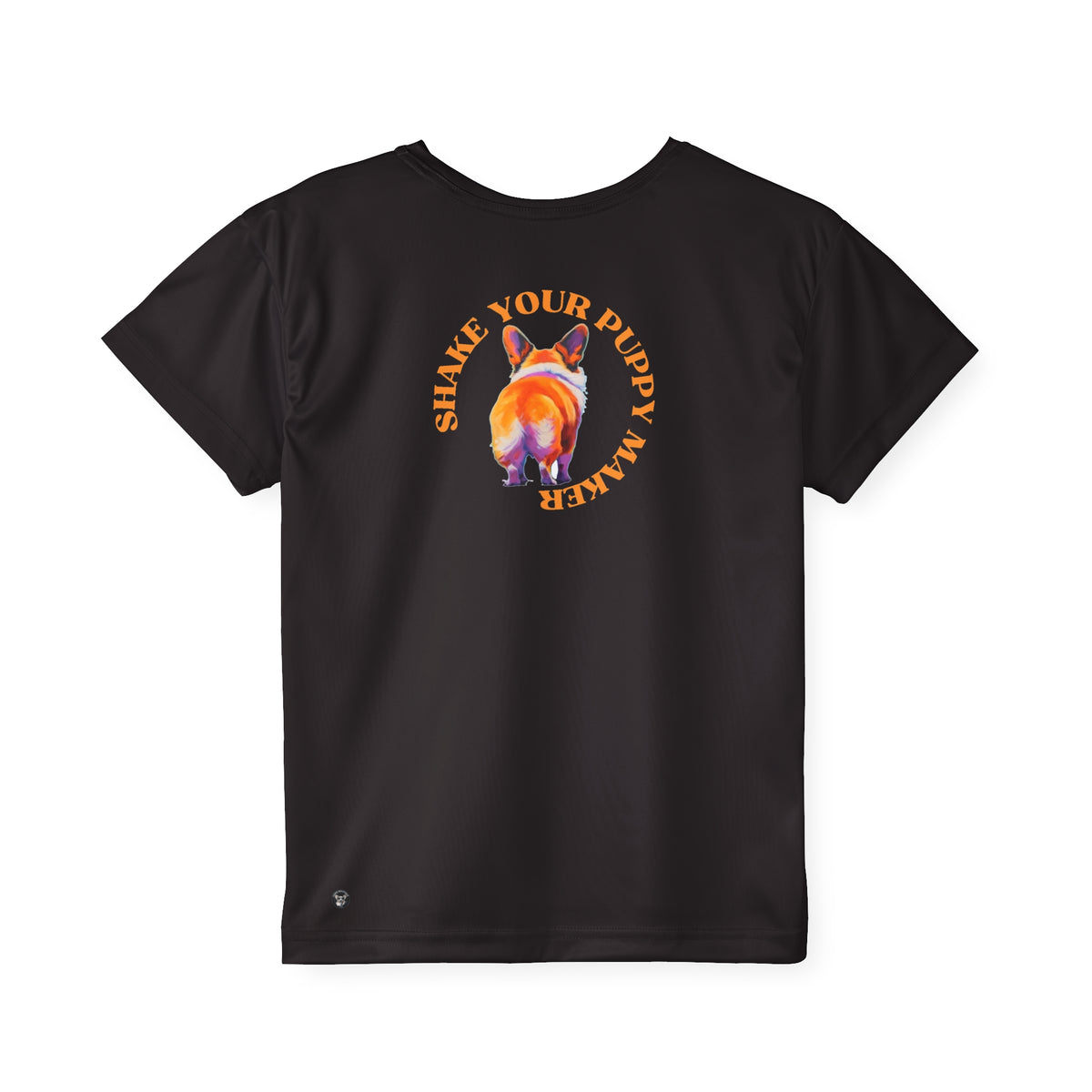 Shake Your Puppy Maker Kid's Black Sports Tee