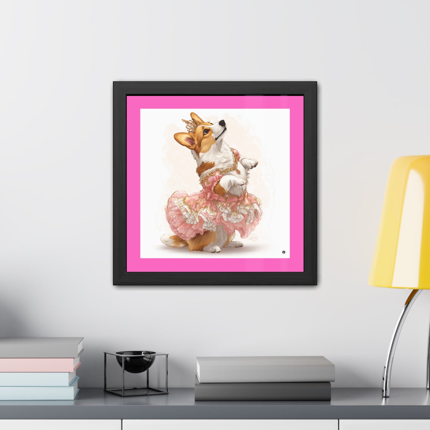 Princess Corgi Framed Print