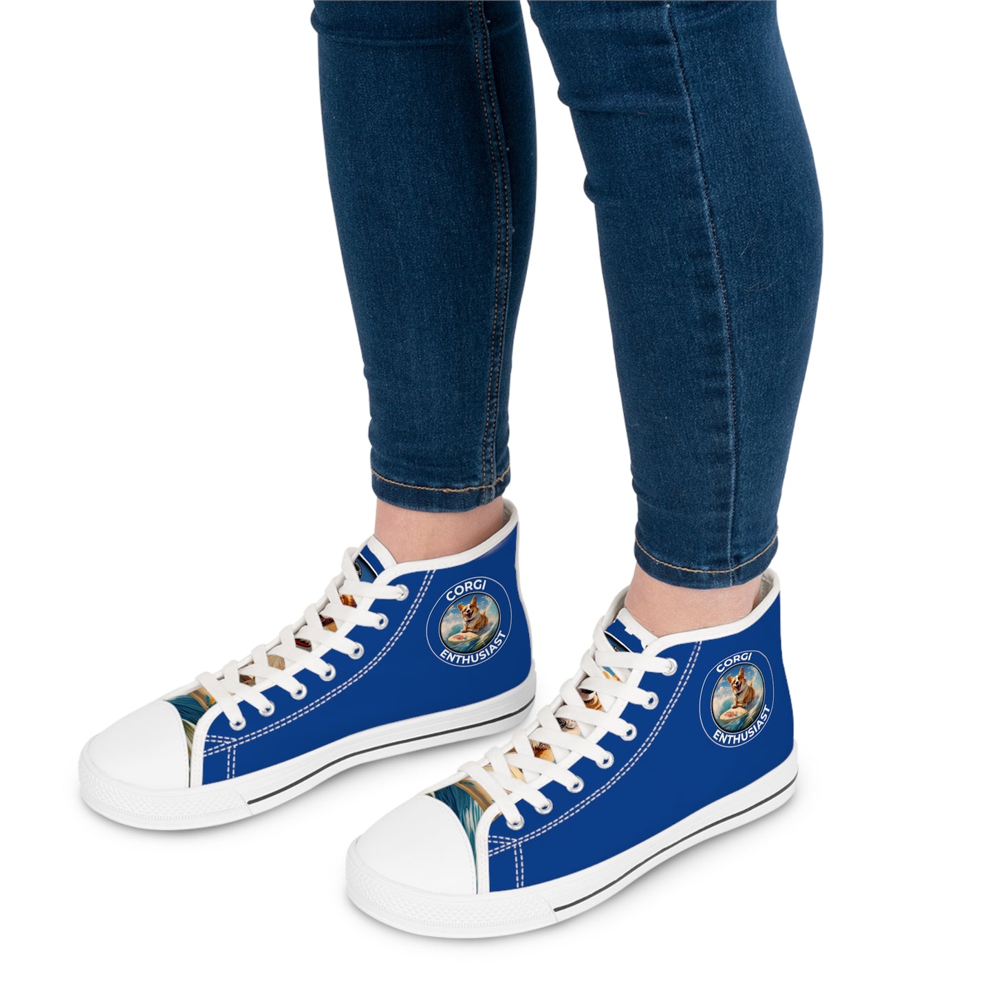 Corgi Enthusiast - Women's High Top Sneakers