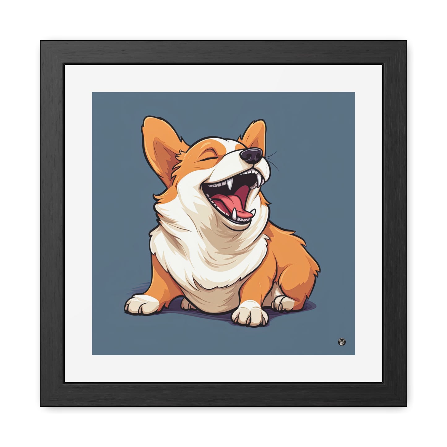 Impression encadrée : Corgi comique
