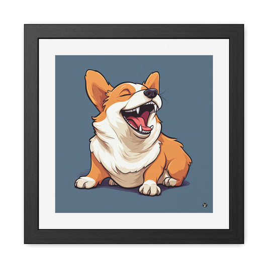 Comical Corgi Framed Print