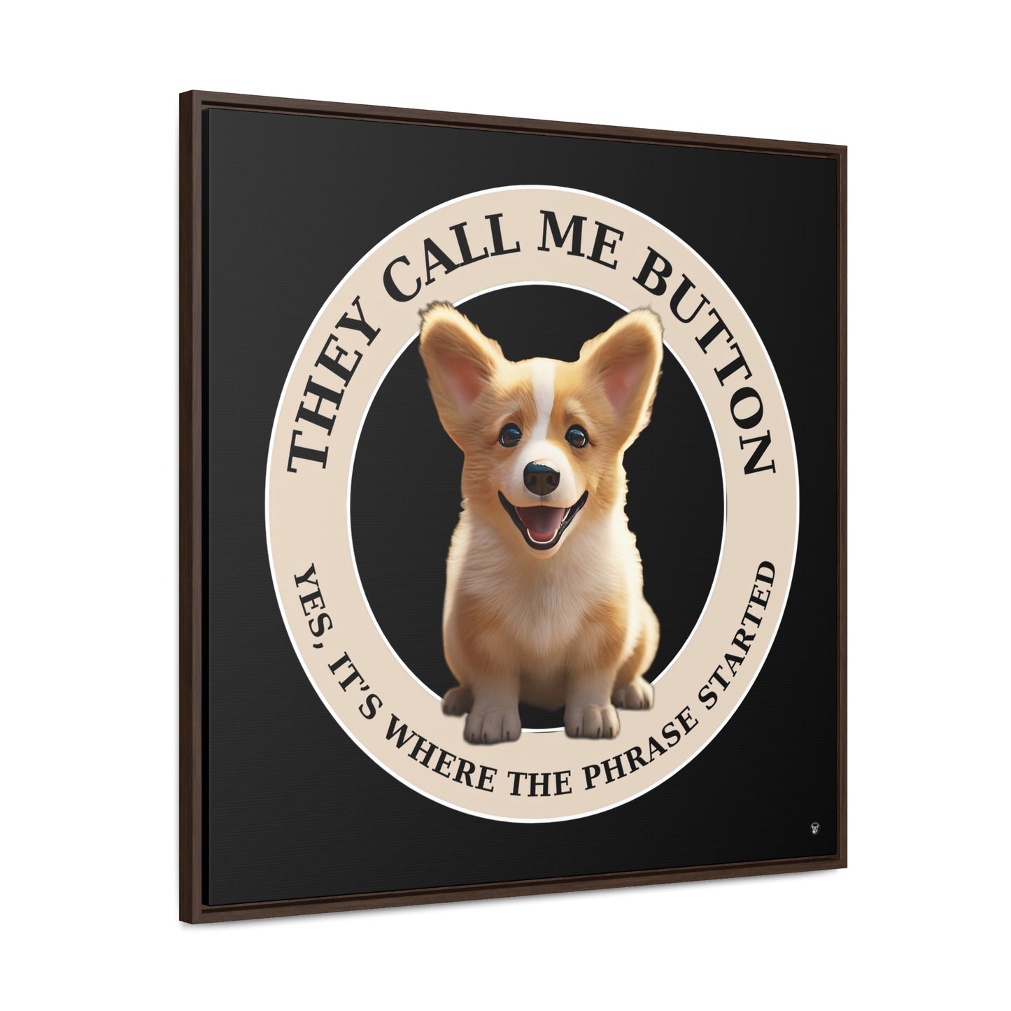 Cute as a Button - Framed on Canvas