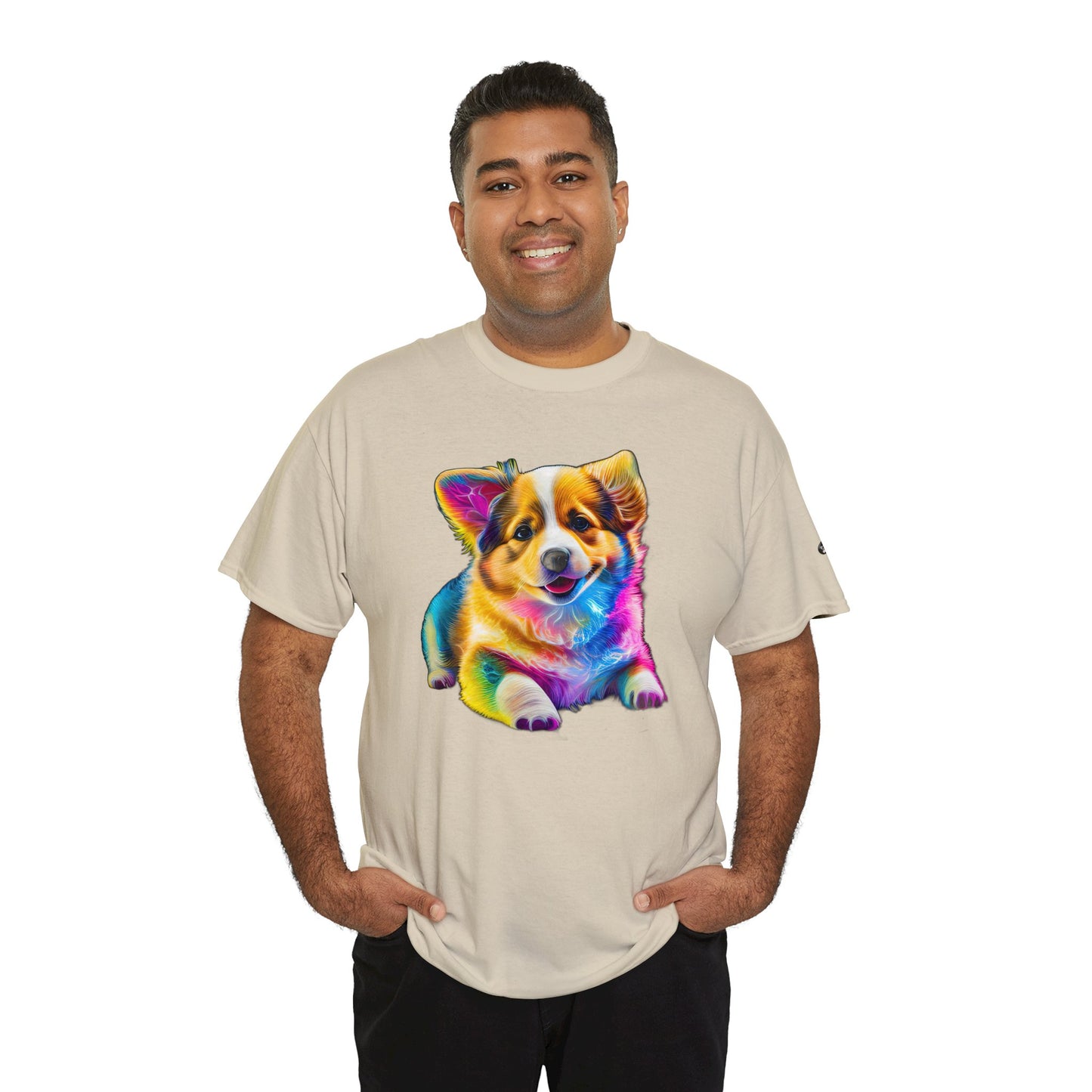 Colorful Corgi - Unisex Heavy Cotton Tee
