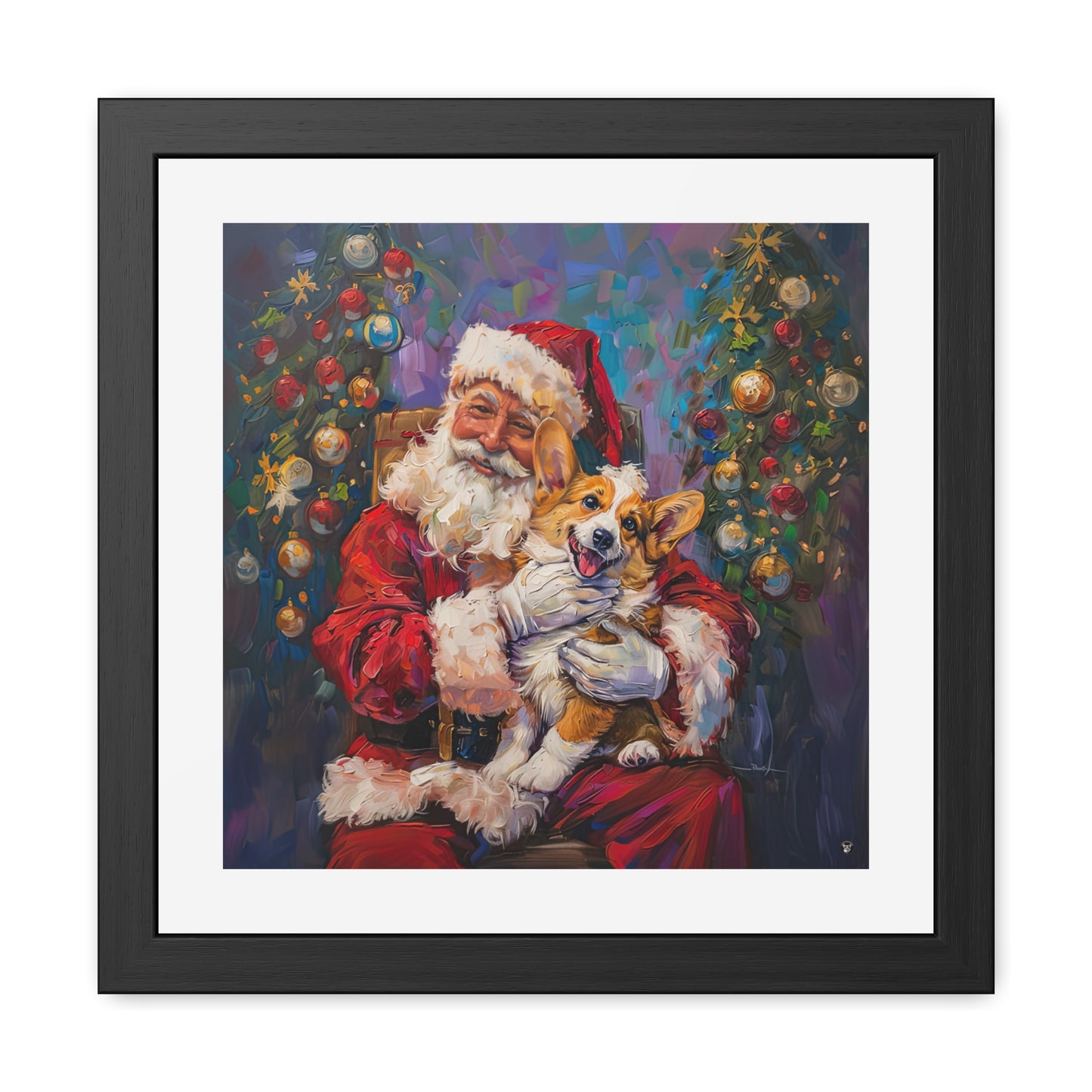 Christmas Corgi Framed Print