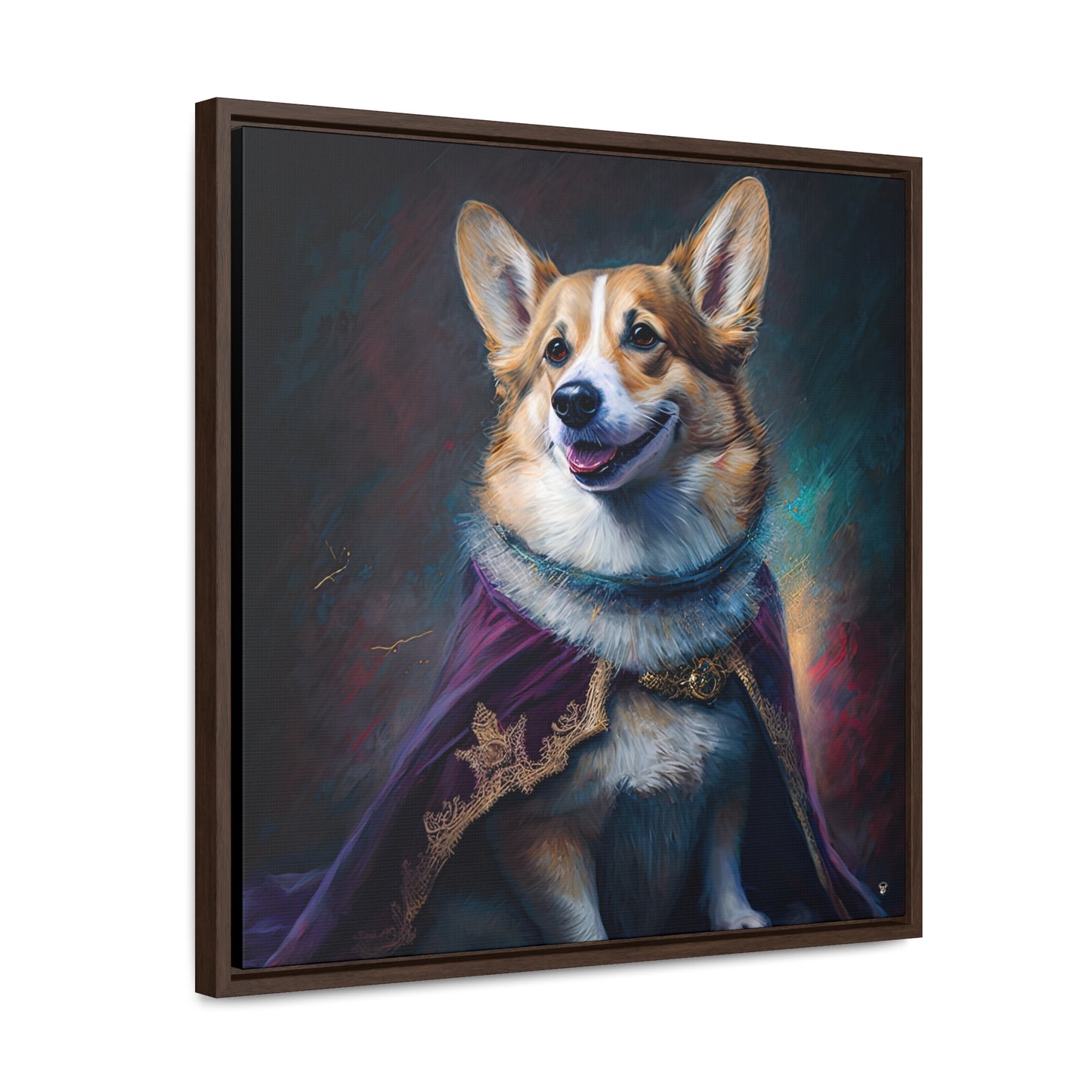 Corgi Royalty - Framed on Canvas