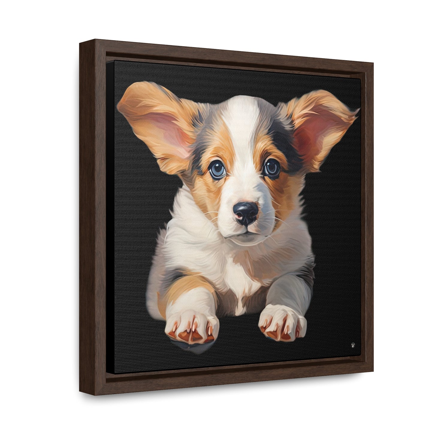 Puppy Portrait - Framed on Canvas