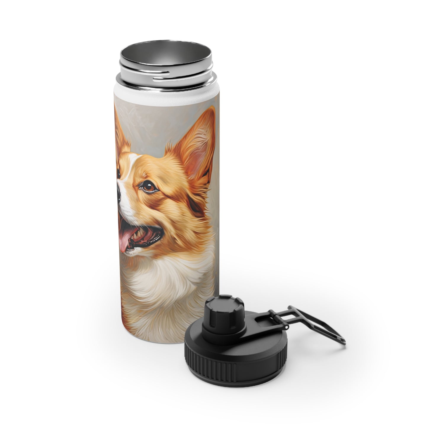 Pembroke Portrait - Water Bottle with Sport Lid
