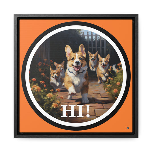 Hi! - Framed on Canvas