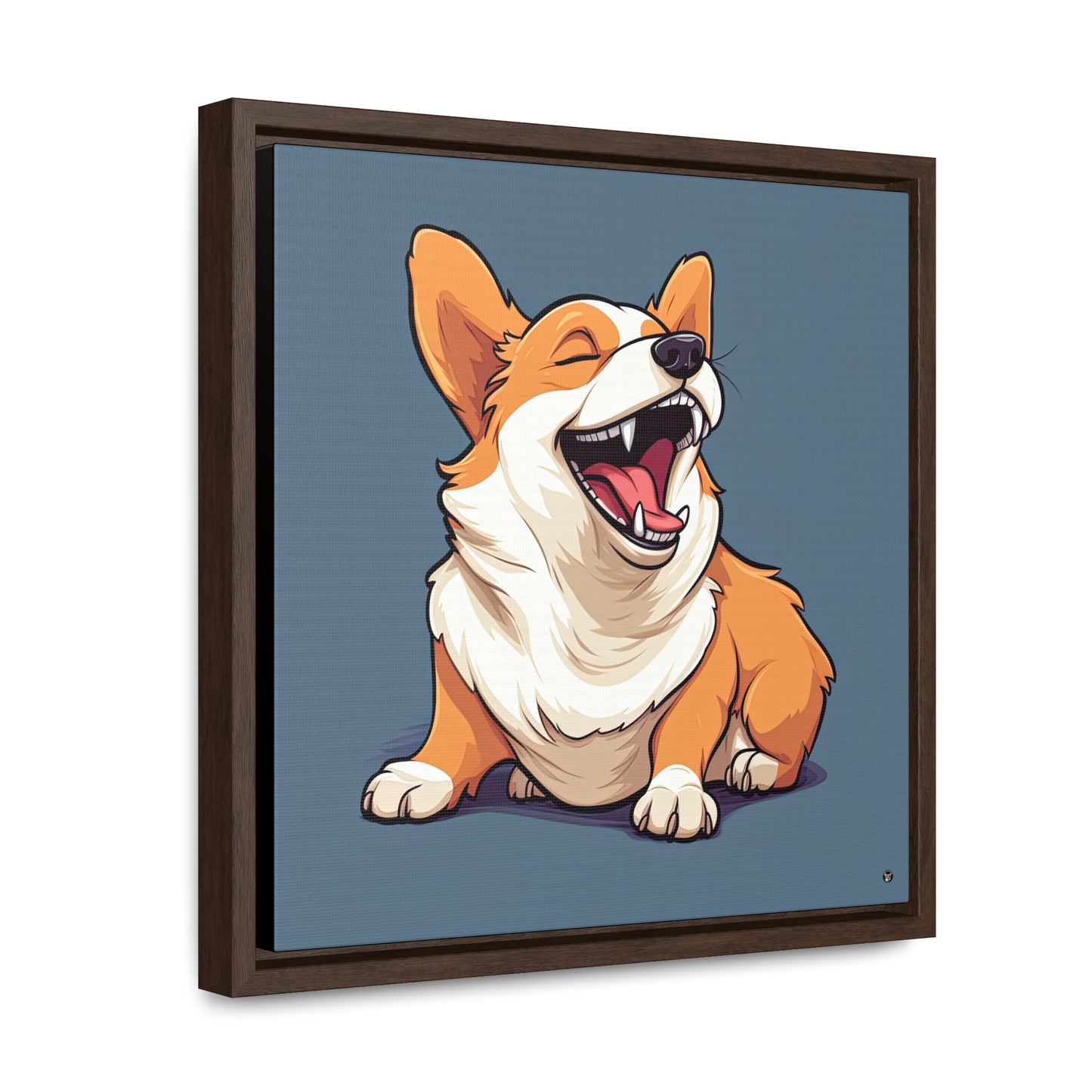 Comical Corgi - Framed on Canvas