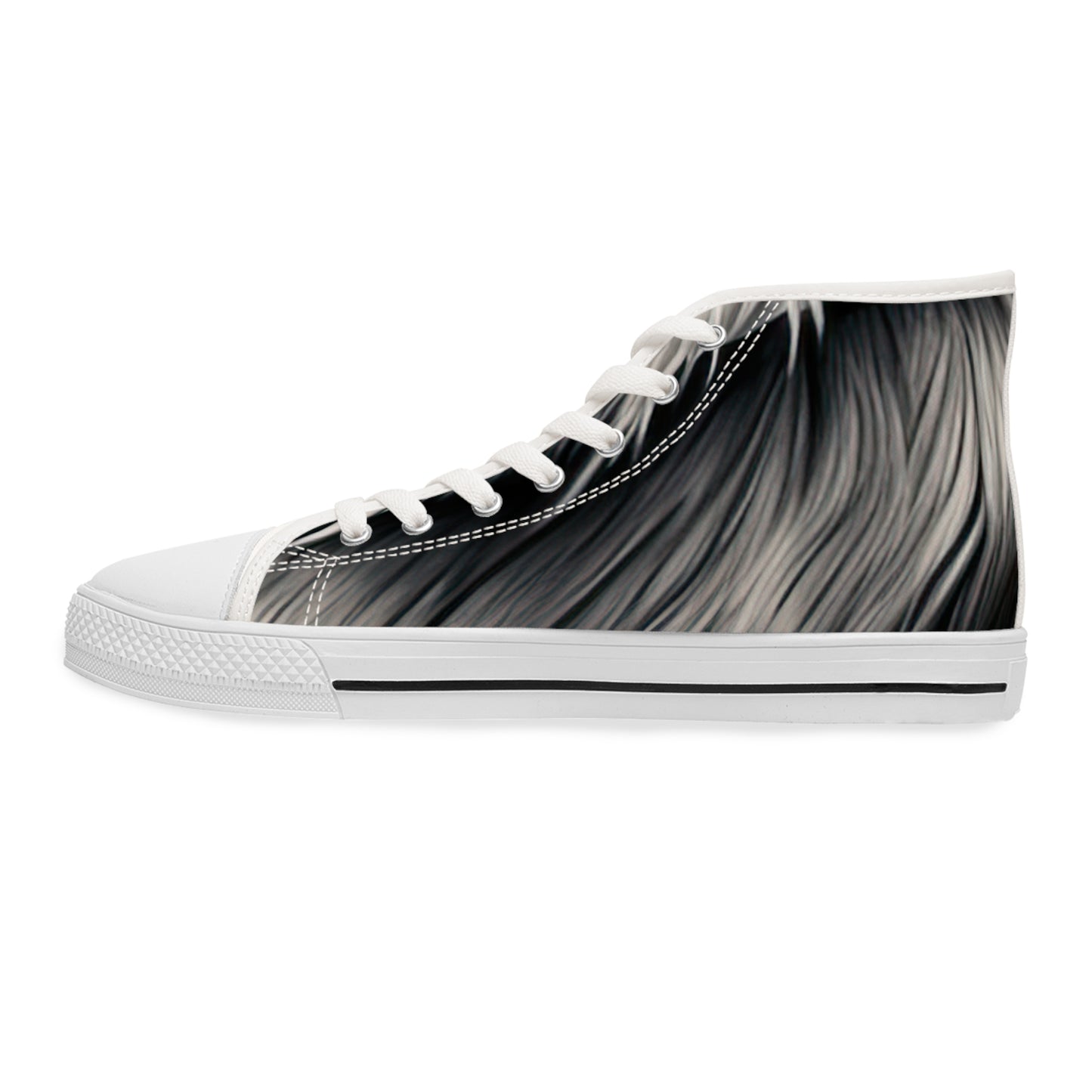 Corgi Cool Portrait in Shades Women's High Top Casual Black & White Canvas Sneakers
