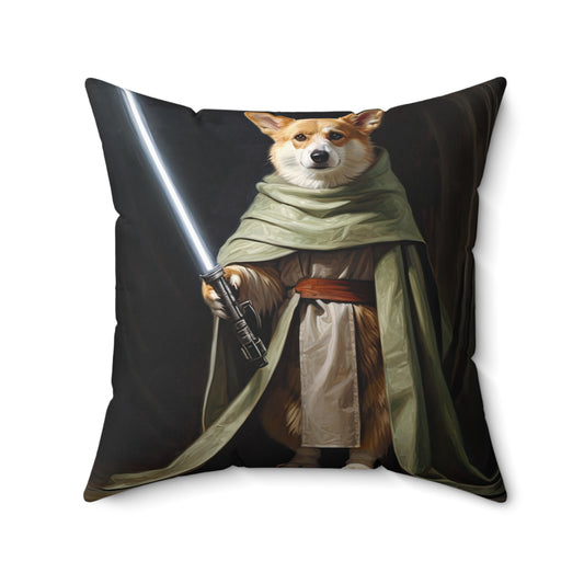 Jedi Corgi - Throw Pillow
