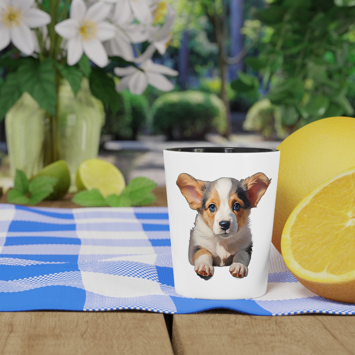 Puppy Portrait - Espresso/Shot Glass