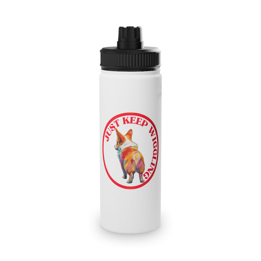 Just Keep Wiggling - Water Bottle with Sport Lid