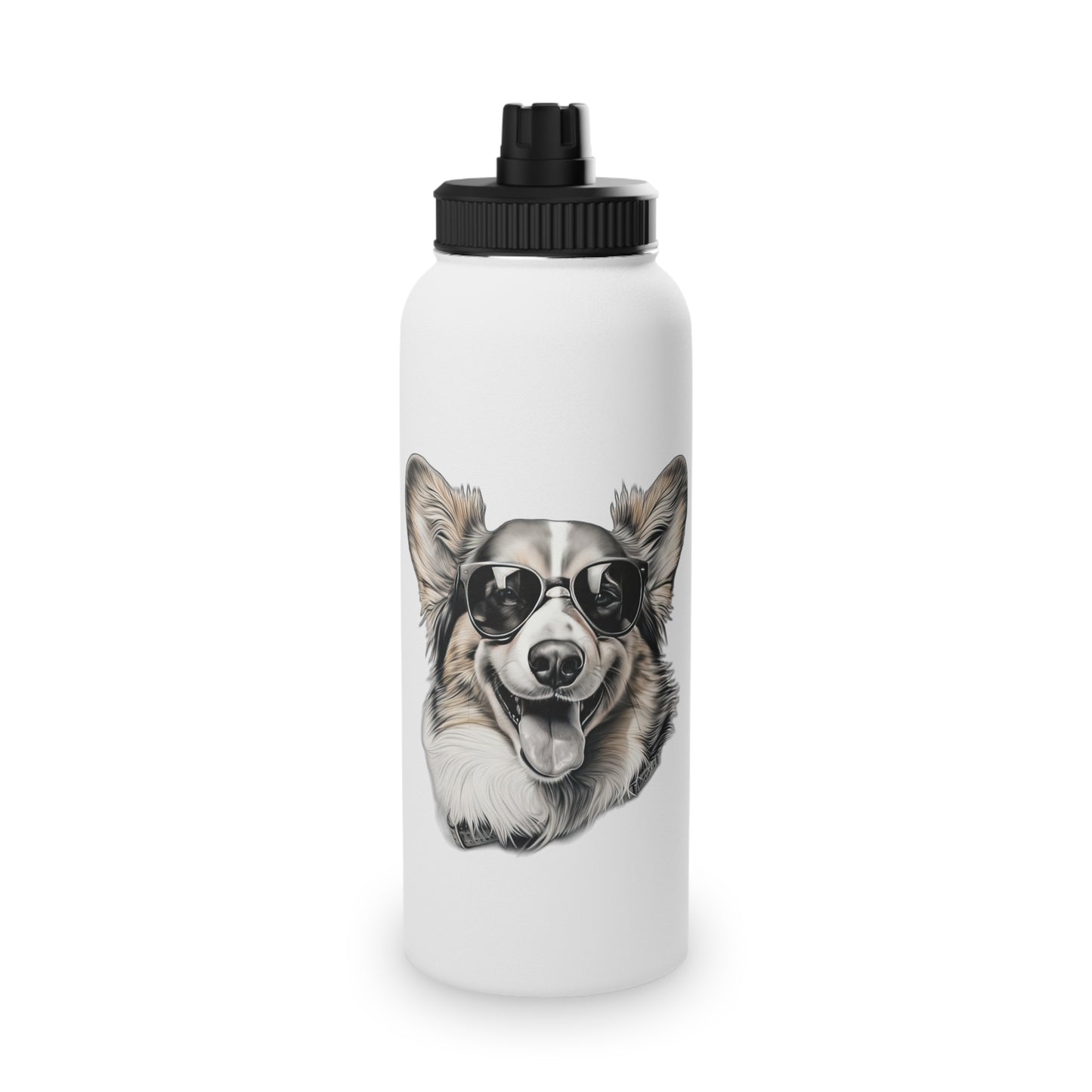 Corgi Cool - Water Bottle with Sport Lid
