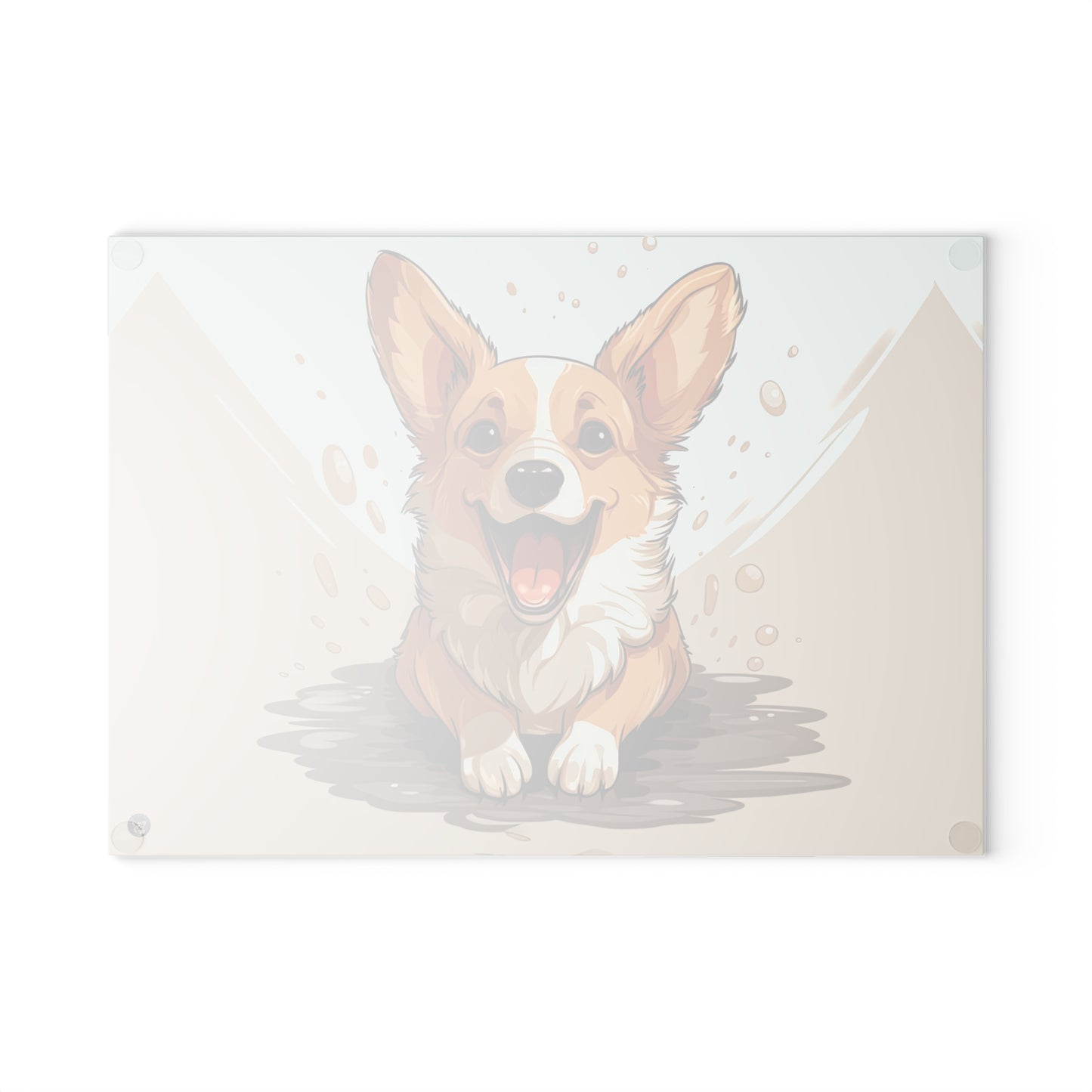 Corgi Cuteness - Glass Cutting Board
