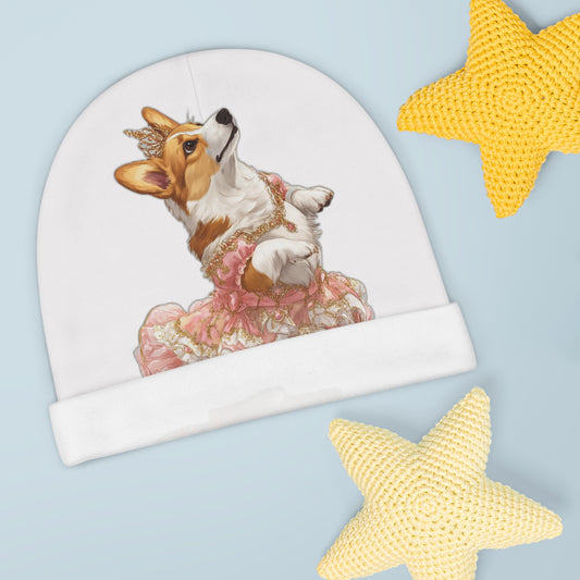 Princess Corgi Baby Beanie