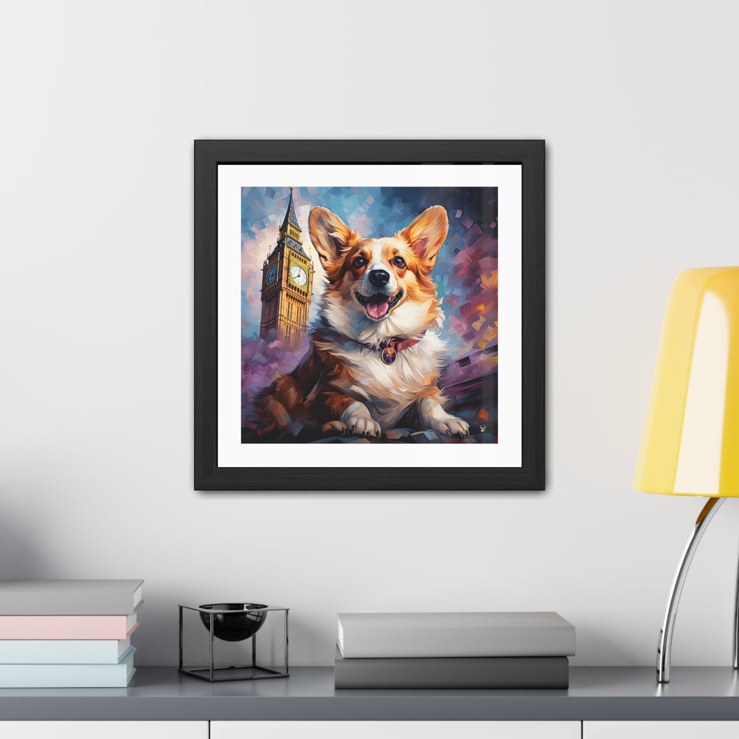 Corgi and Ben - Framed Print