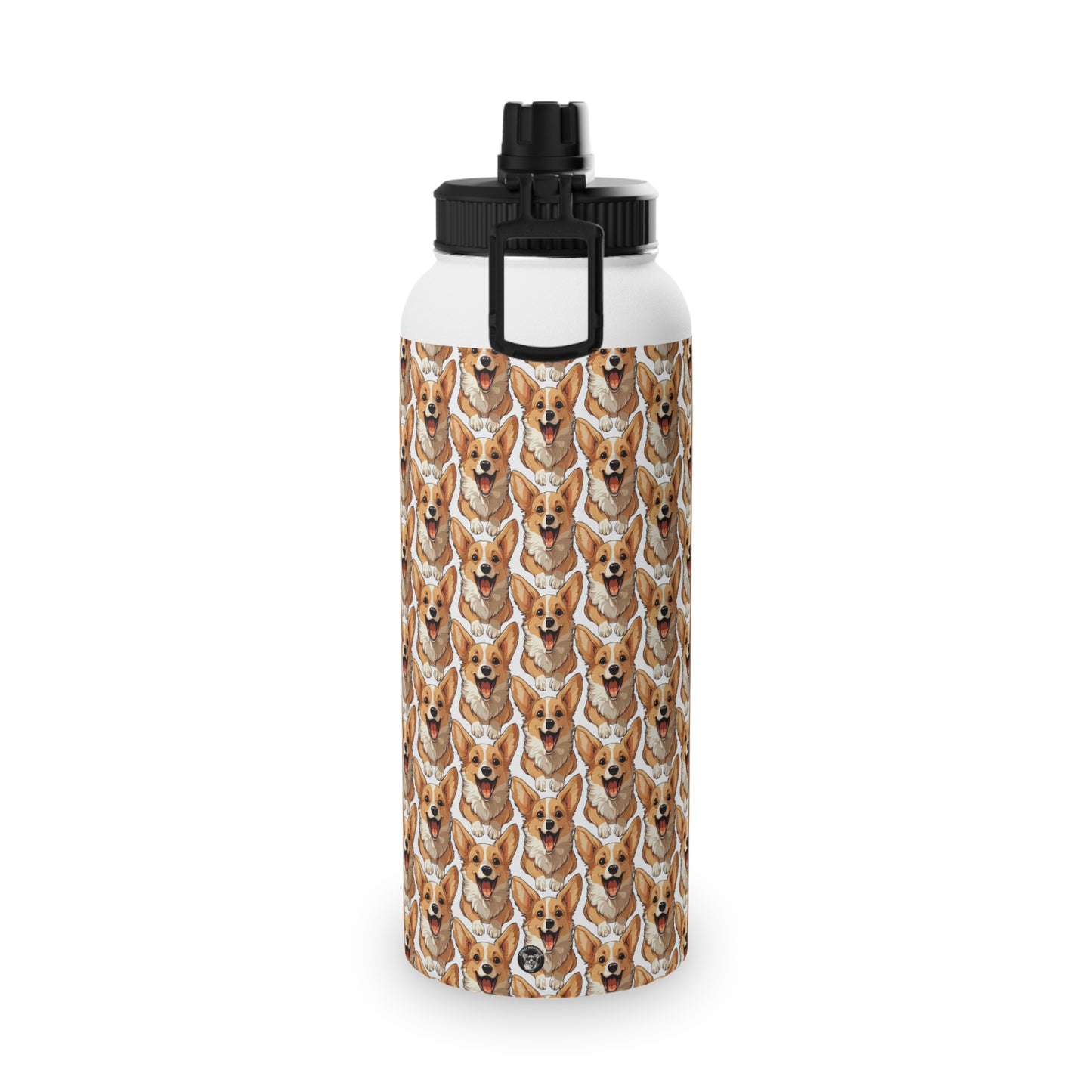 Corgi Cuteness Mosaic - Water Bottle with Sport Lid