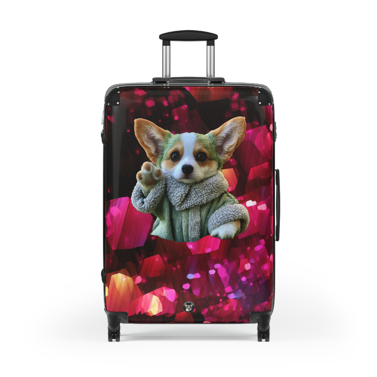 Baby Corgi Space Glitter Puppy Suitcases – May the Corgi & This Star Warrior Luggage Be With You