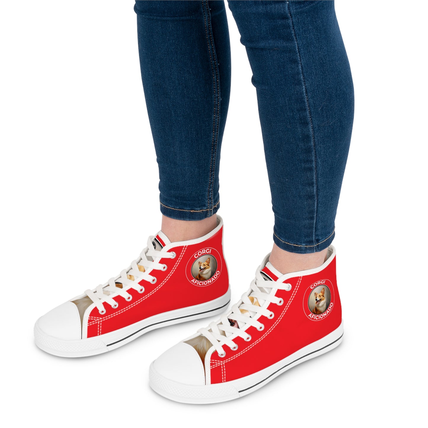 Corgi Aficionado - Women's High Top Sneakers