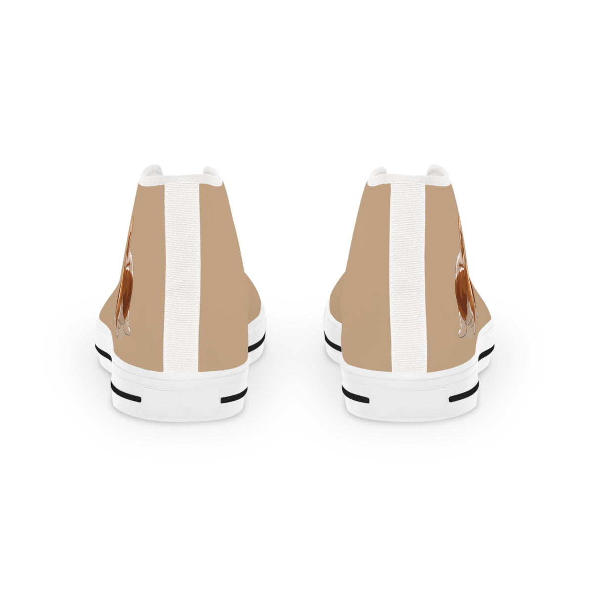 Butt What? Talk To The Butt Contemptuous Corgi Men's High Top Casual Tan Canvas Sneakers