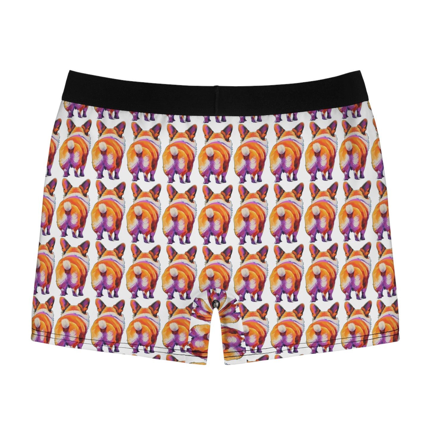 Corgi Butt Boxer Briefs in White