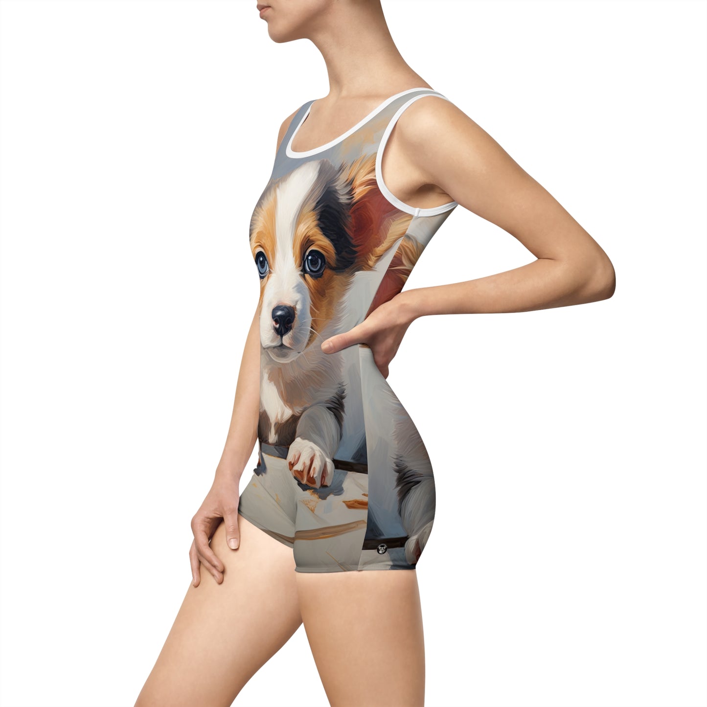 Puppy Portrait Vintage One-Piece