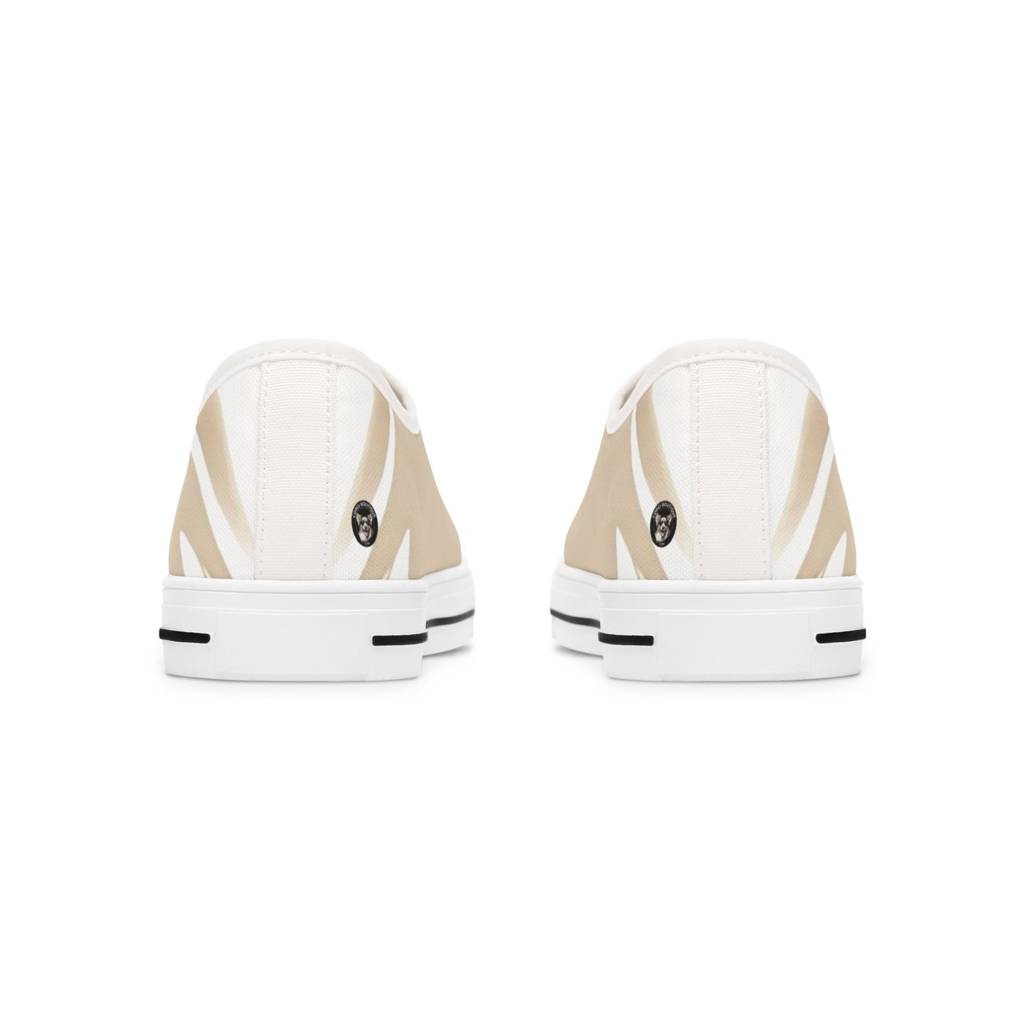 Corgi Cuteness Anime Print Women’s Low Top Casual Beige Canvas Sneakers