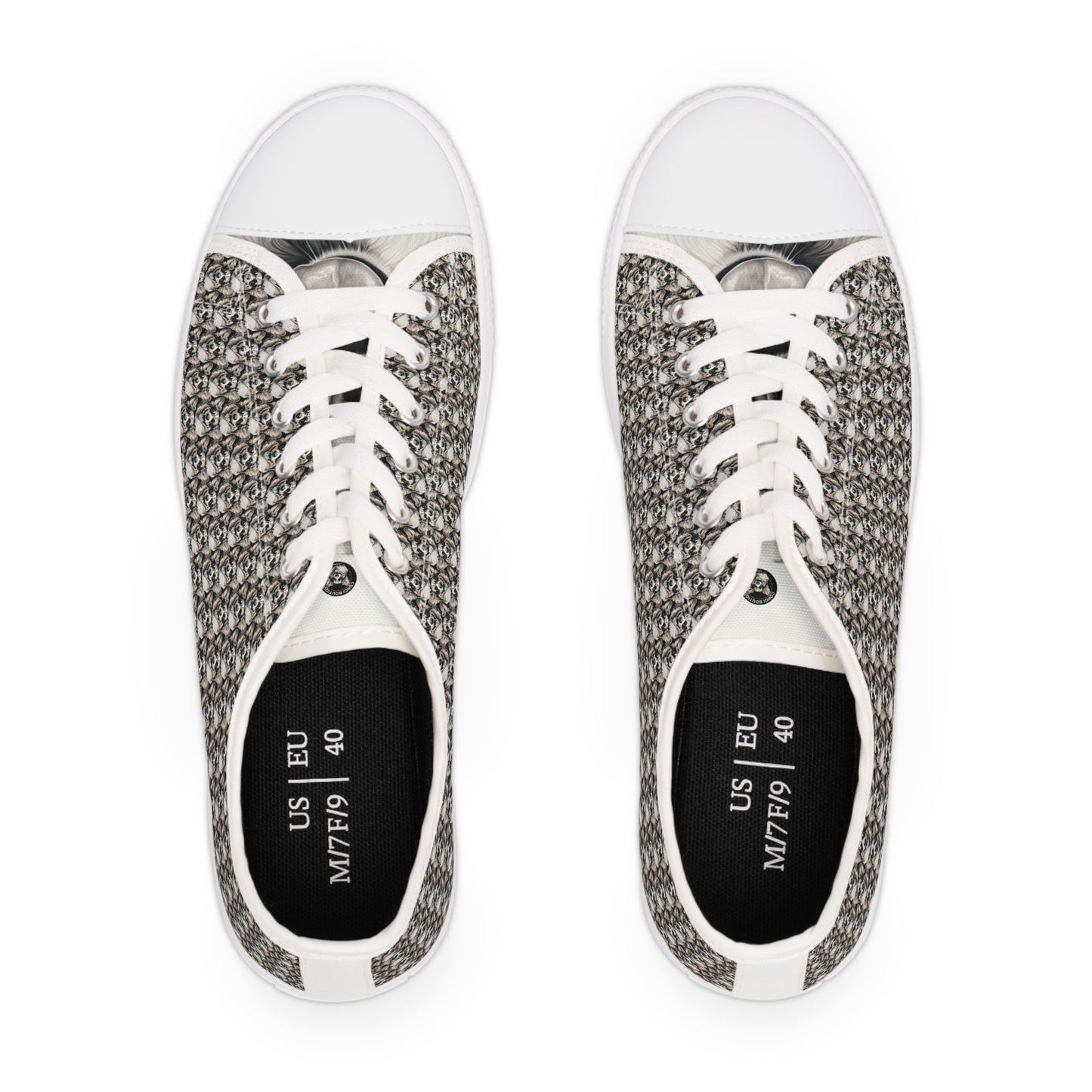 Corgi Cool Mosaic - Women's Low Top Sneakers