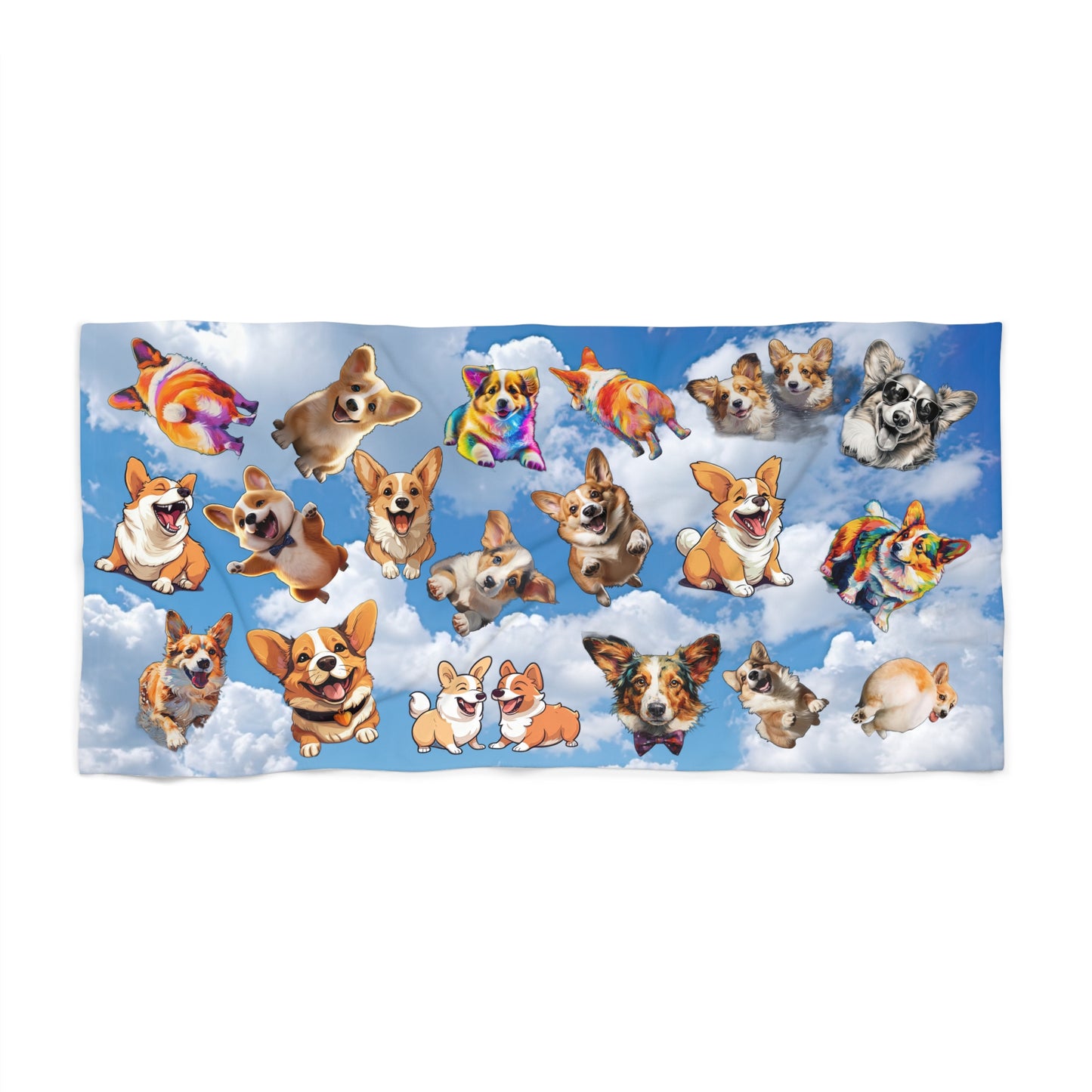 Corgi Puppourri - Beach Towel