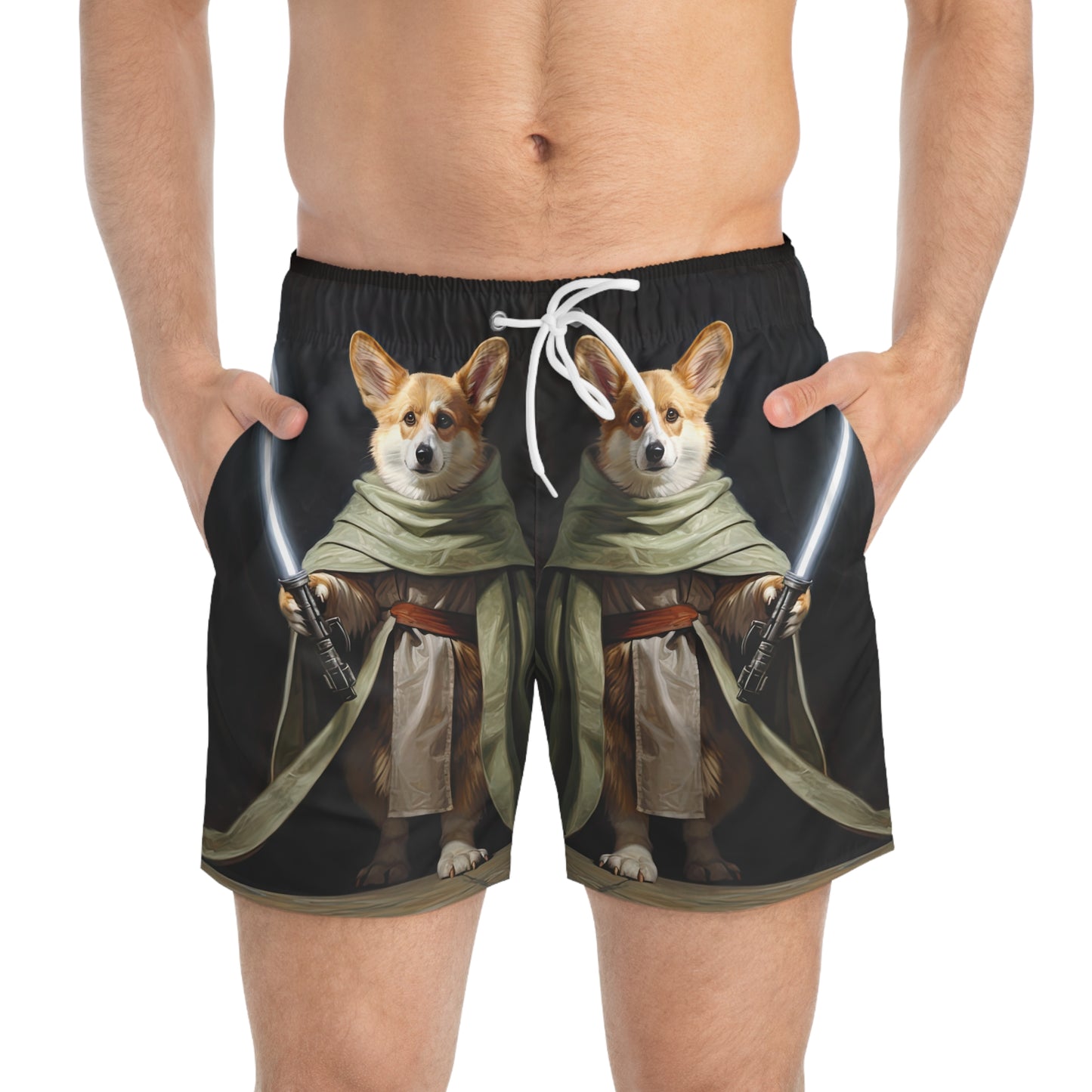 Jedi Corgi Swim Trunks