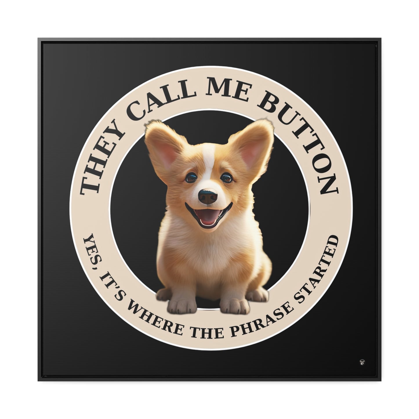 Cute as a Button - Framed on Canvas