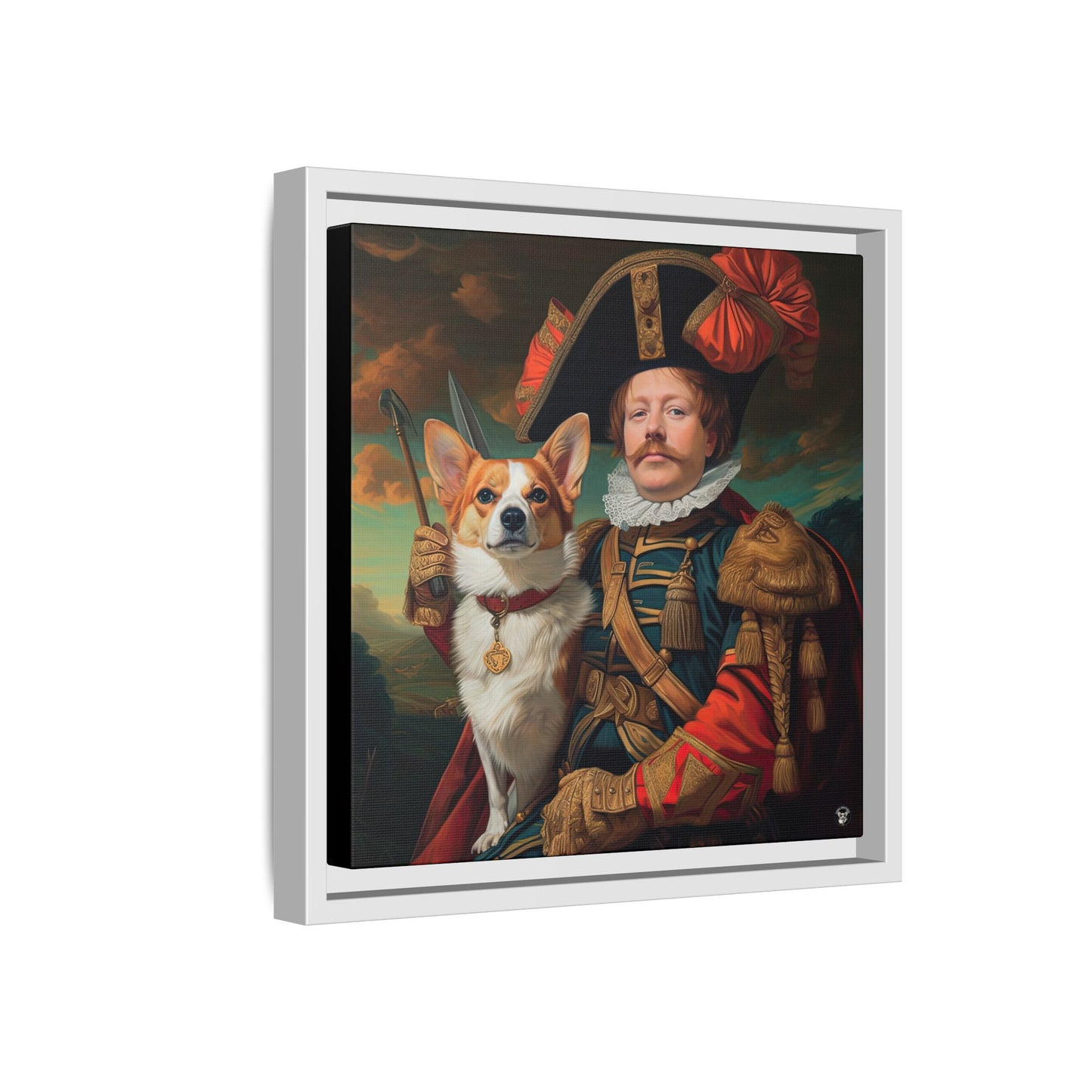 First Royal Corgi on Canvas