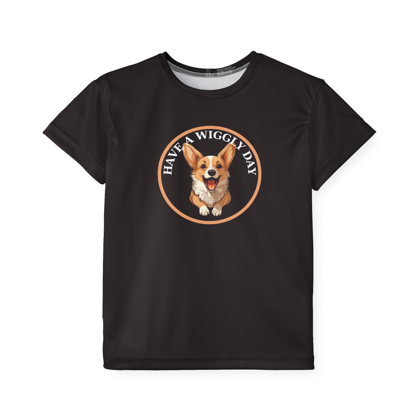 Have a Wiggly Day Kid's Sports Tee in Black