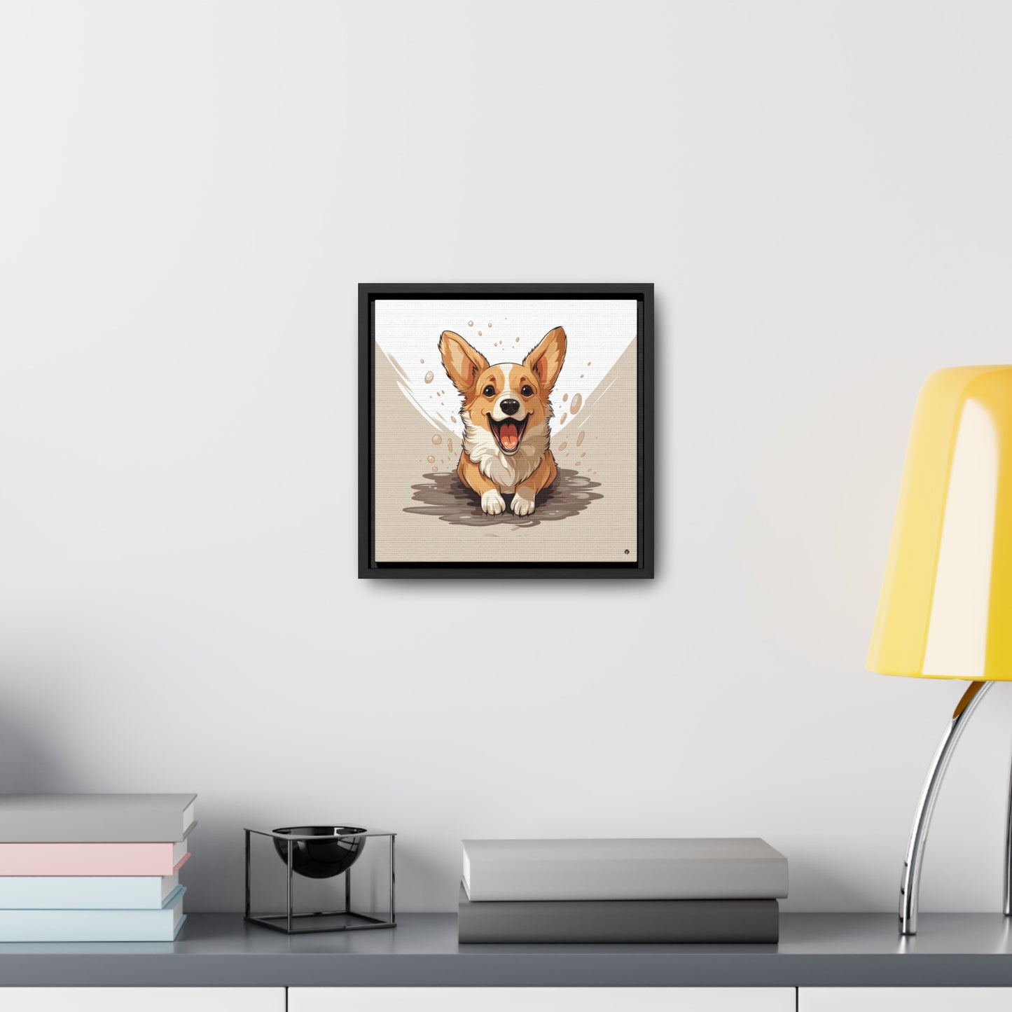 Corgi Cuteness - Framed on Canvas