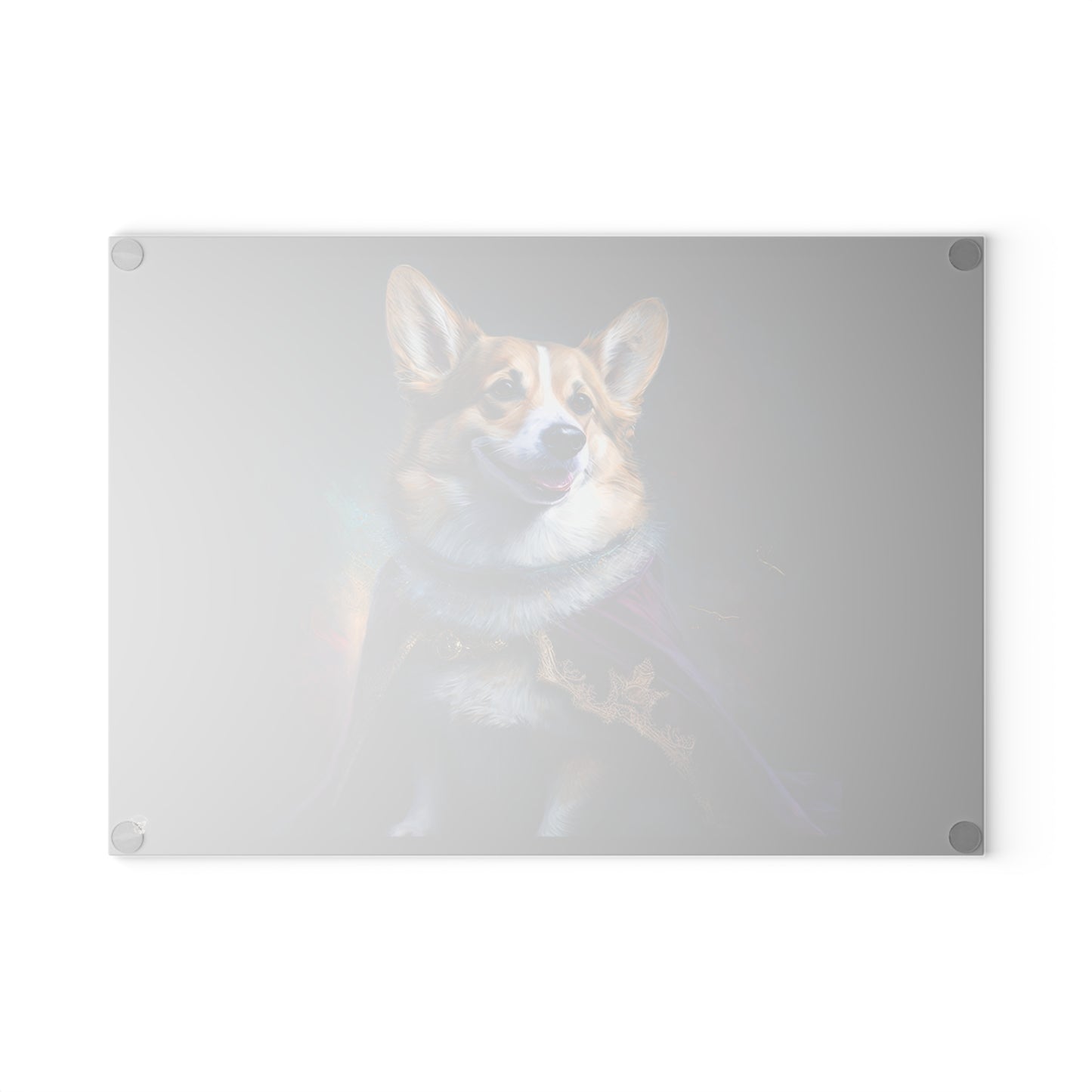 Corgi Royalty - Glass Cutting Board