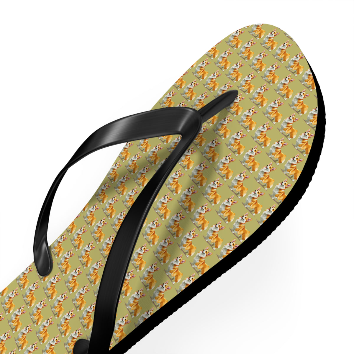 The Queen's Corgi Companion Repeater Pattern Flip-Flops - Cool Corgi Sandals