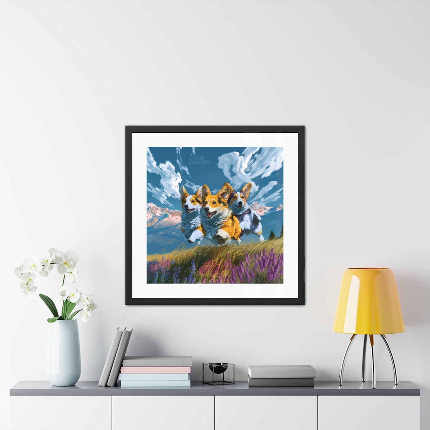 Corgi Racers Framed Print