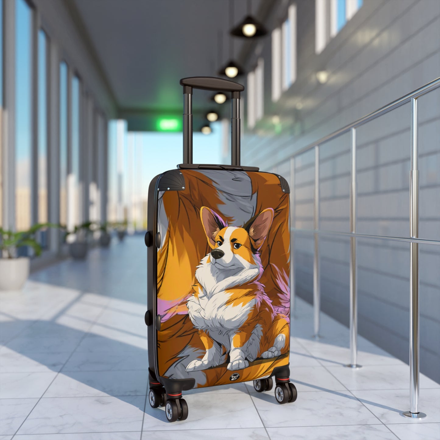 Boss Dog Corgi Artistic Suitcases — Corgi In Charge Luggage