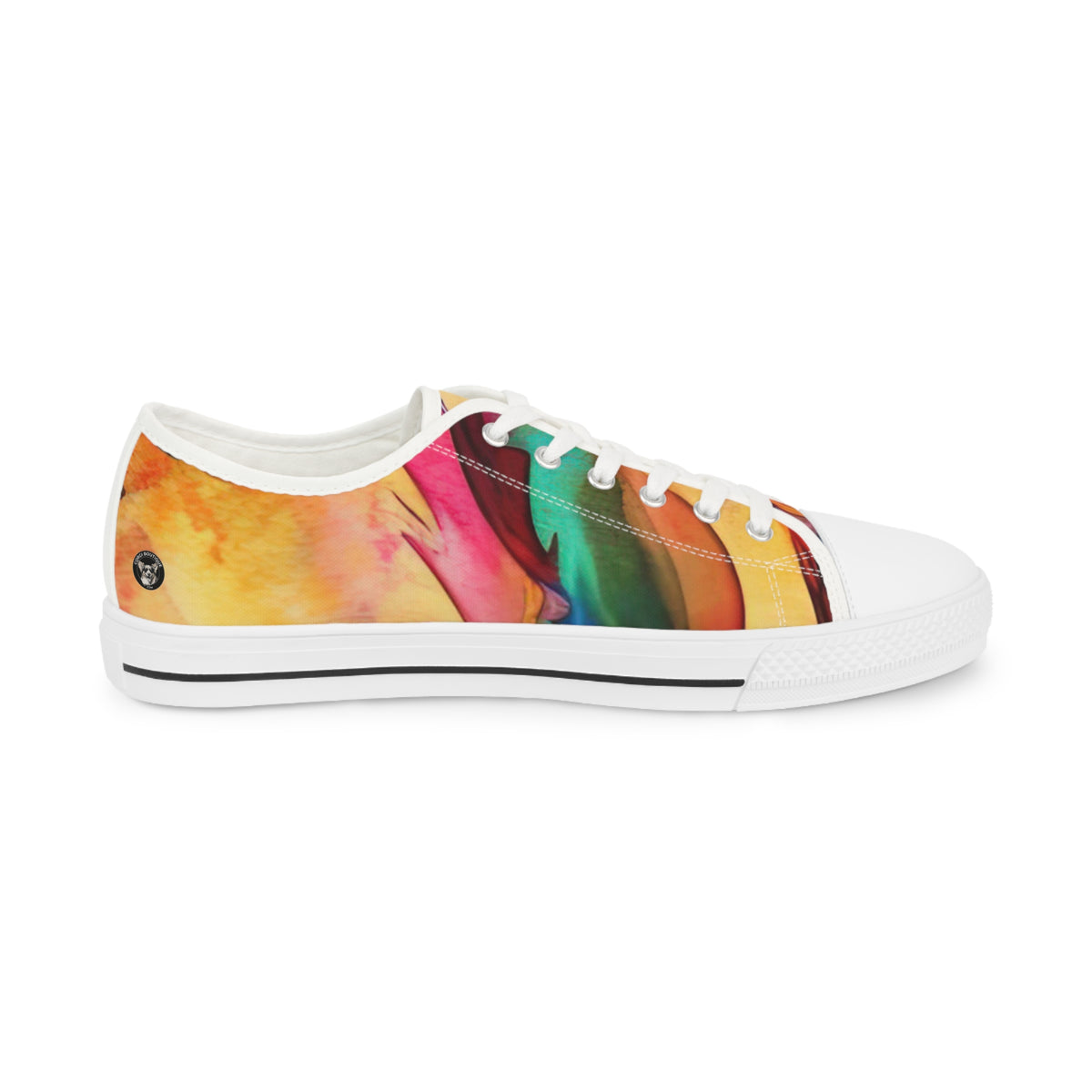 Motley Corgi Men's Low Top Casual Watercolor Canvas Sneakers