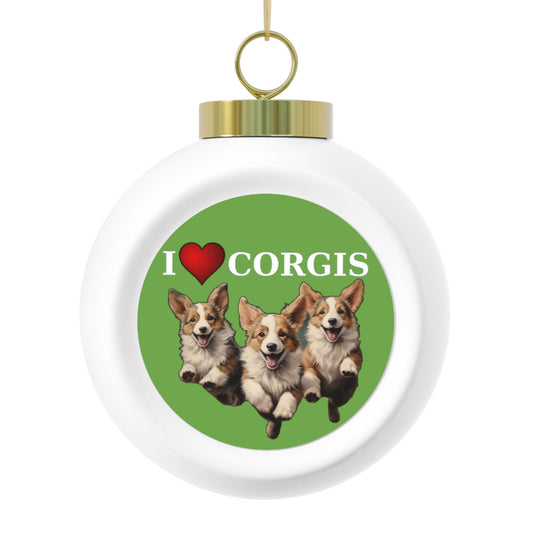 I Heart Corgis - Christmas Tree Ball