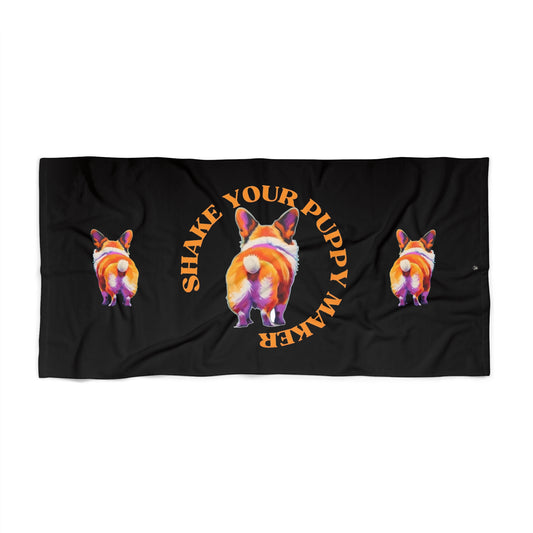 Shake Your Puppy Maker Beach Towel