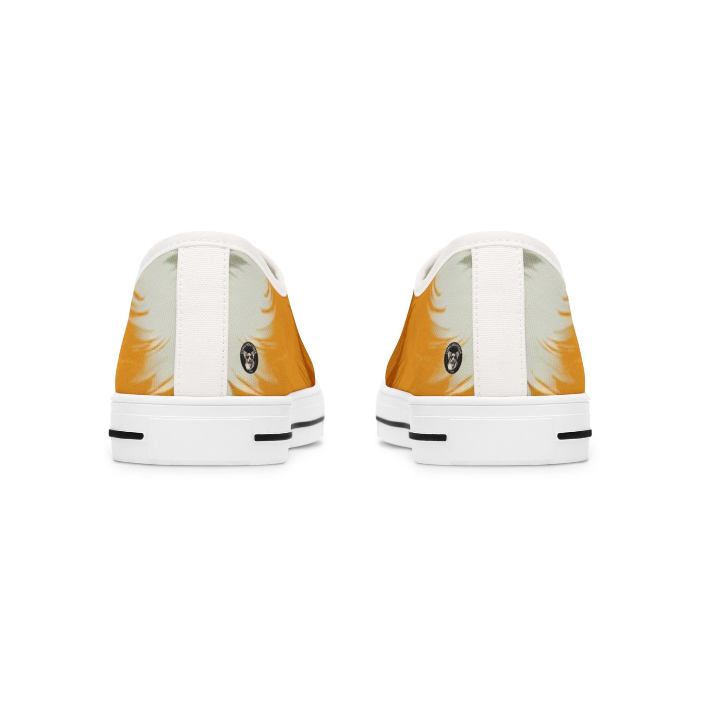 Hello Corgi Portrait Women’s Golden Fur Casual Canvas Low Top Sneakers